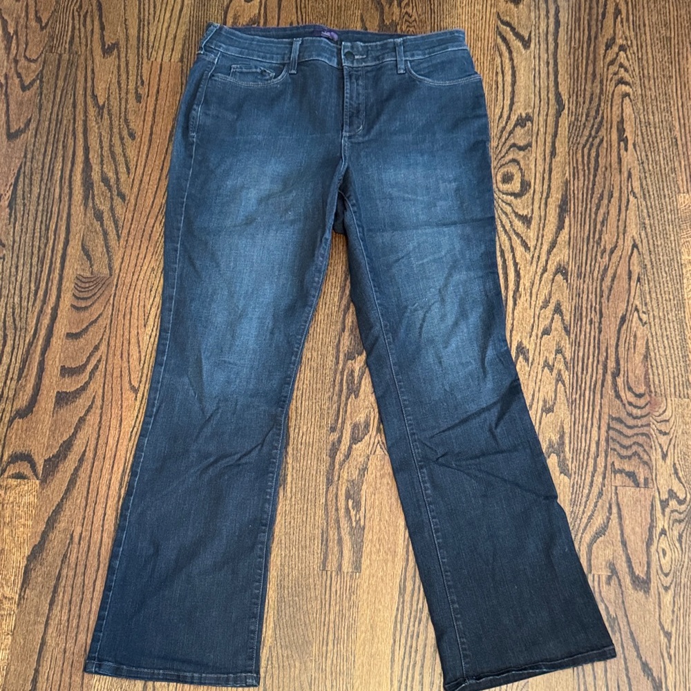 NYDJ Boot Cut Jeans in Dark Blue Denim